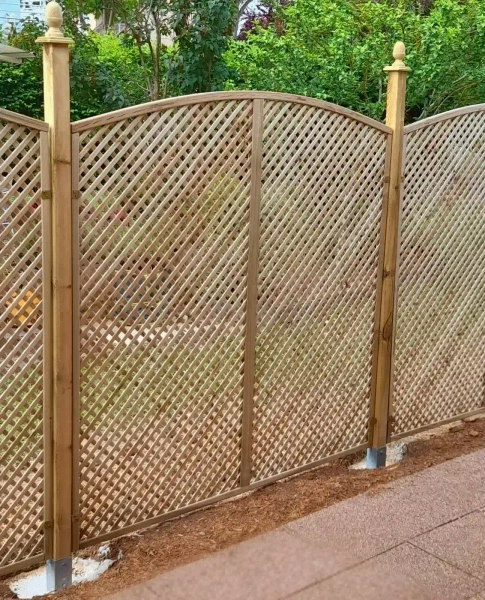 Privacy Diamond Trellis with Convex Arch