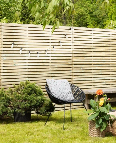 Double Slatted Mjosa Fence