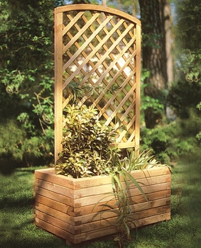 Rectangular Planter with Trellis