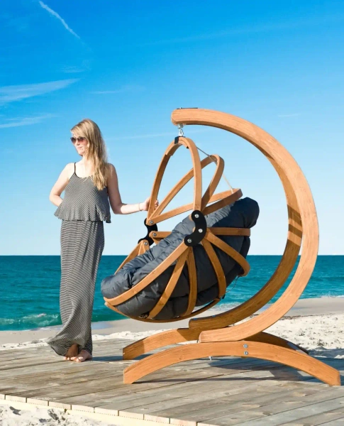 Basket Gaya small h120x102x80 colour Amber (with Polyester / Ecru mattress)