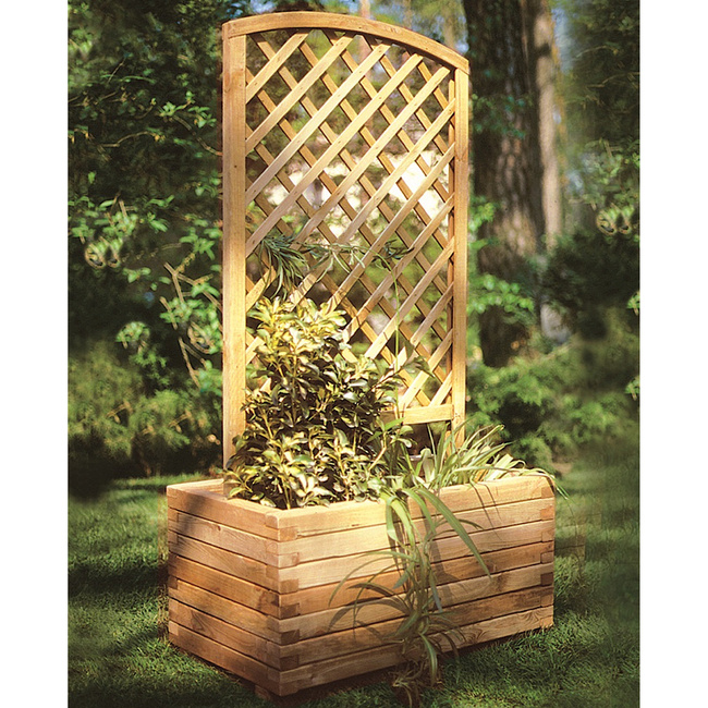 Rectangular Planter with Trellis