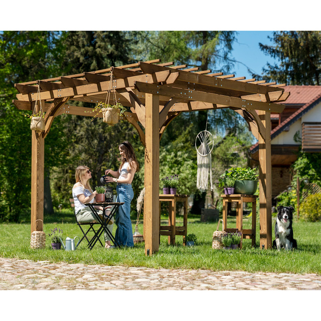 The Traditional Wooden Pergola 3m x 3m