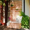 Larix bench with trellis