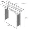 Henley Arch XL Contemporary pergola h229x119x268cm
