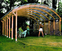 Conwy Double Carport with PVC roof