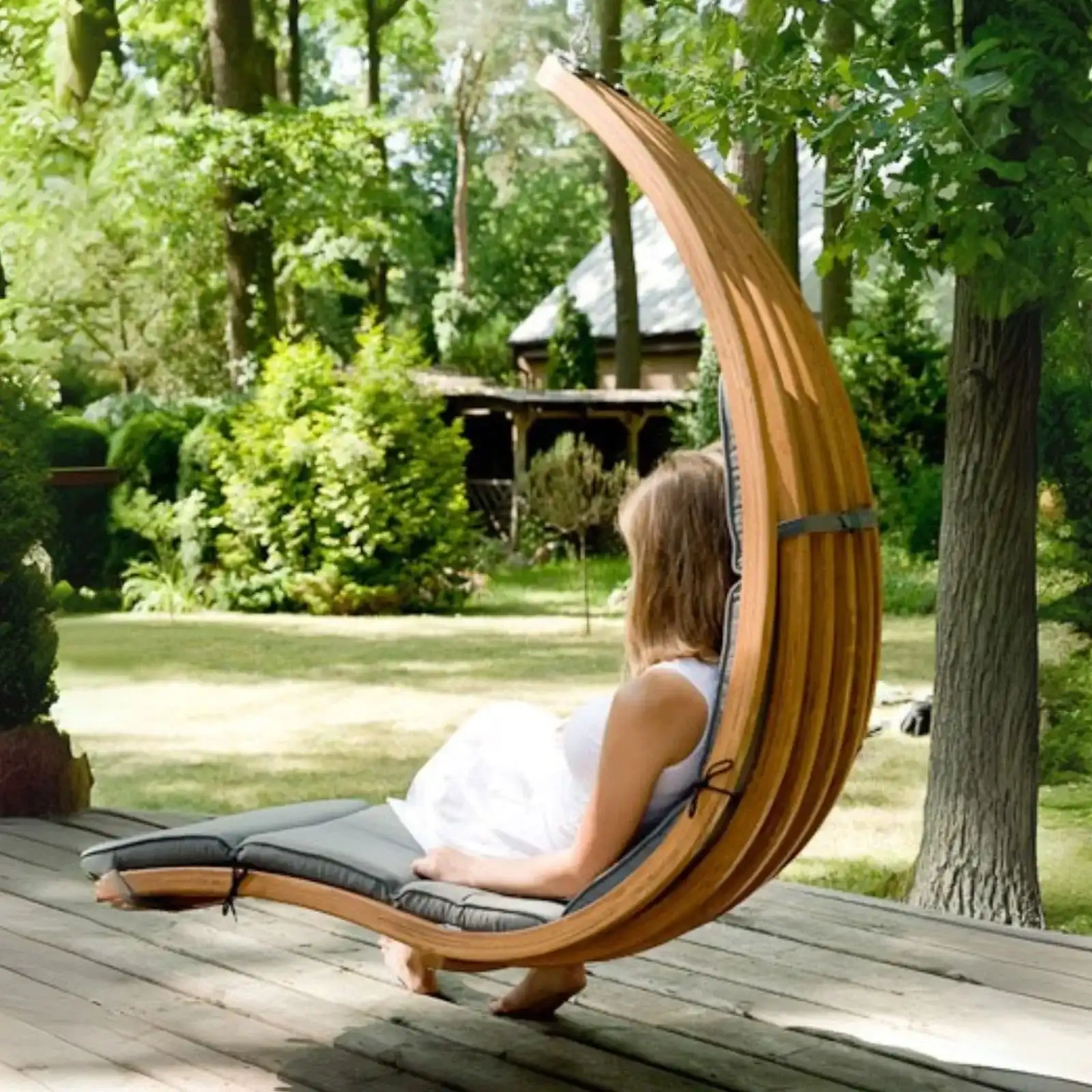 Wave Hanging Lounger h145x168x66 (Dralon / grey)