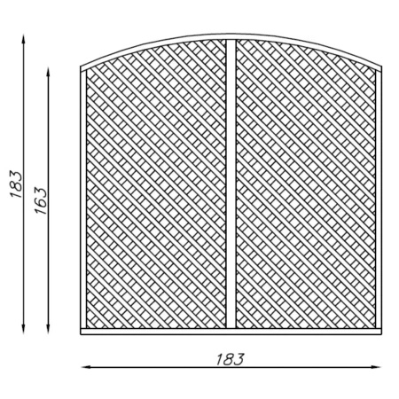 Traliccio Clementine ad arco h183/193/183 x 90 cm