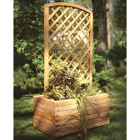 Rectangular Planter with Trellis