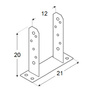 Post Holder Type TT for concrete base 9 cm