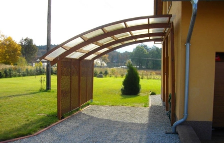 Ludlow Lean-to Carport with PVC roof