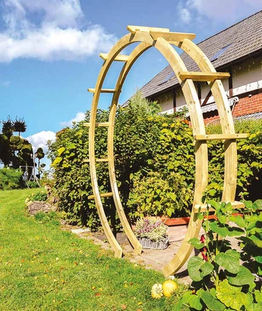 LED double arch gate pergola