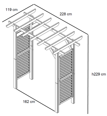 Pergola Henley Arch XL Classic h229x119x268cm