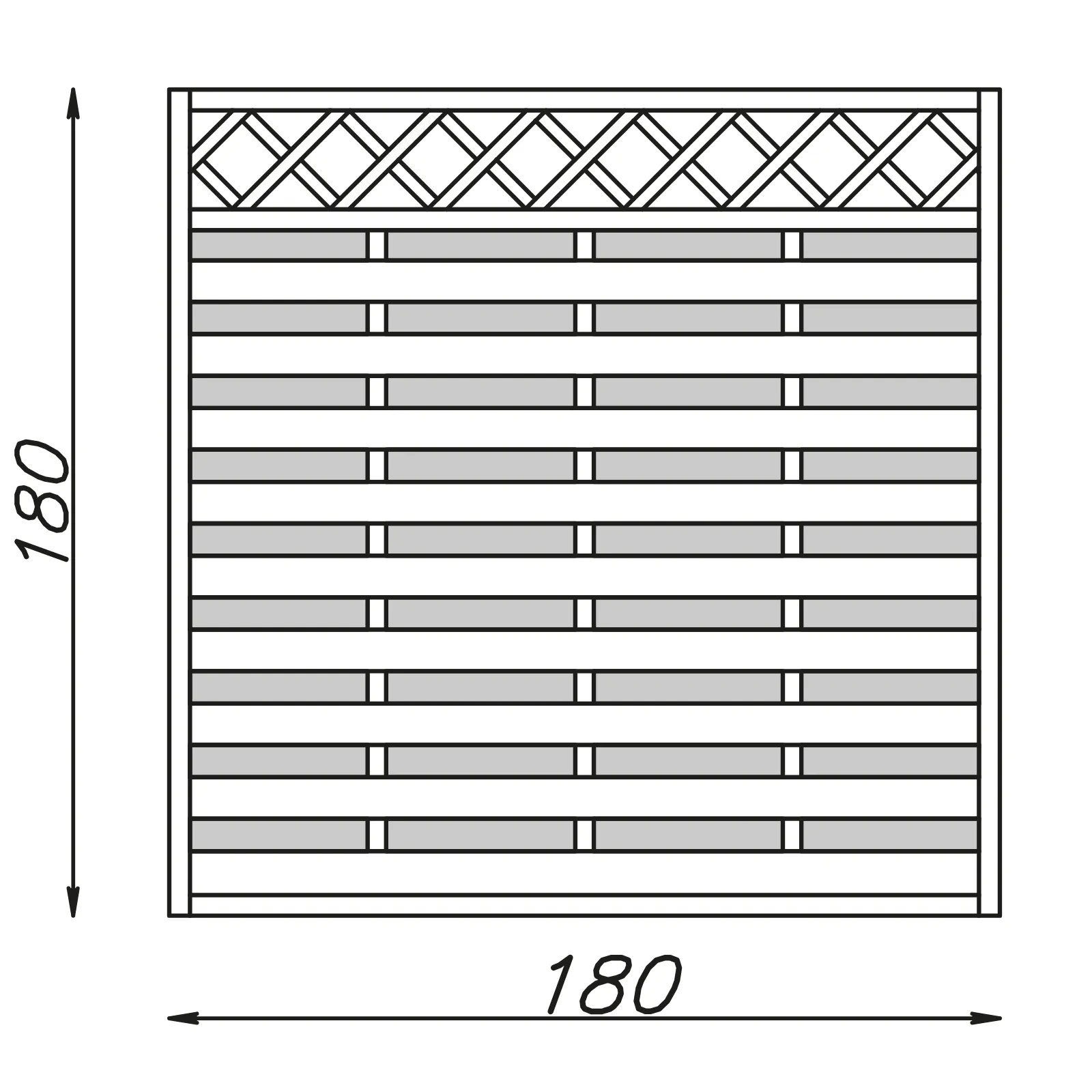 Hamburg Simple Fence with Trellis