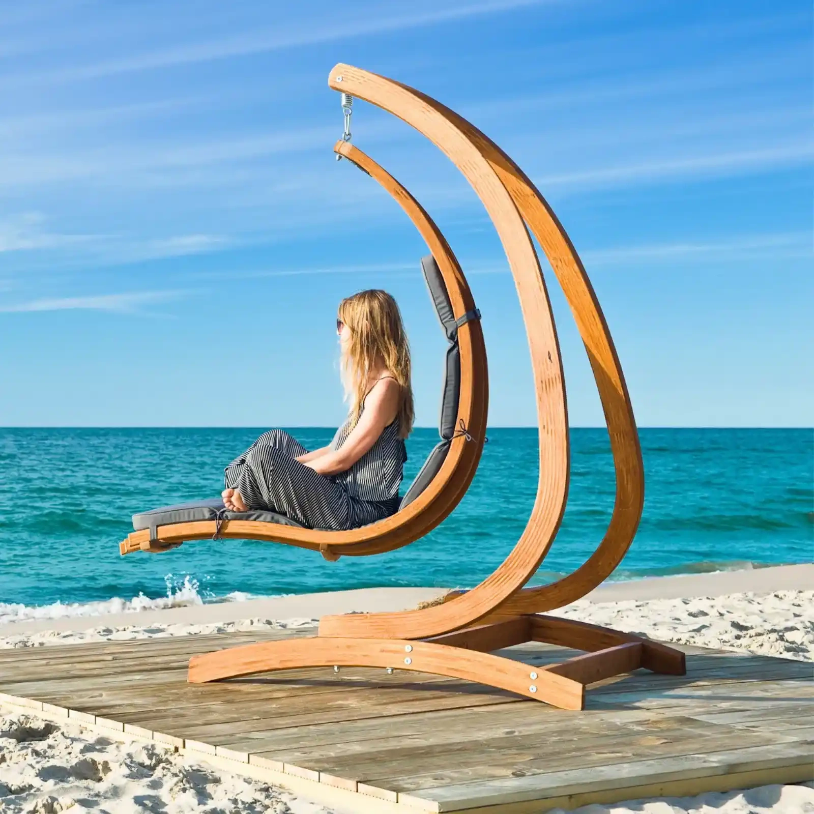 Wave Hanging Lounger h145x168x66 (Dralon / grey)