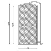 Traliccio Clementine ad arco h183/193/183 x 90 cm