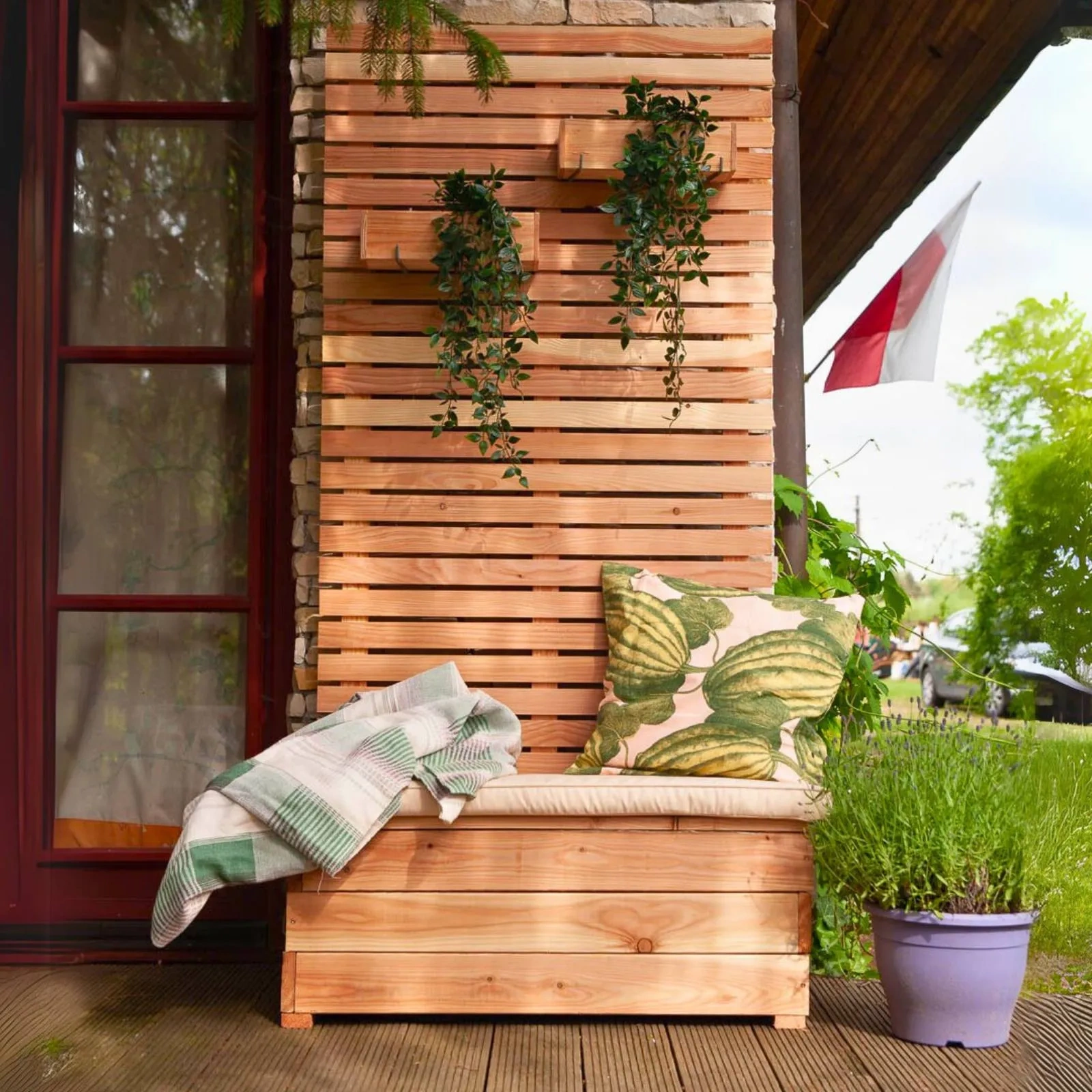 Larix planter with flap - Rene - h173x59x43