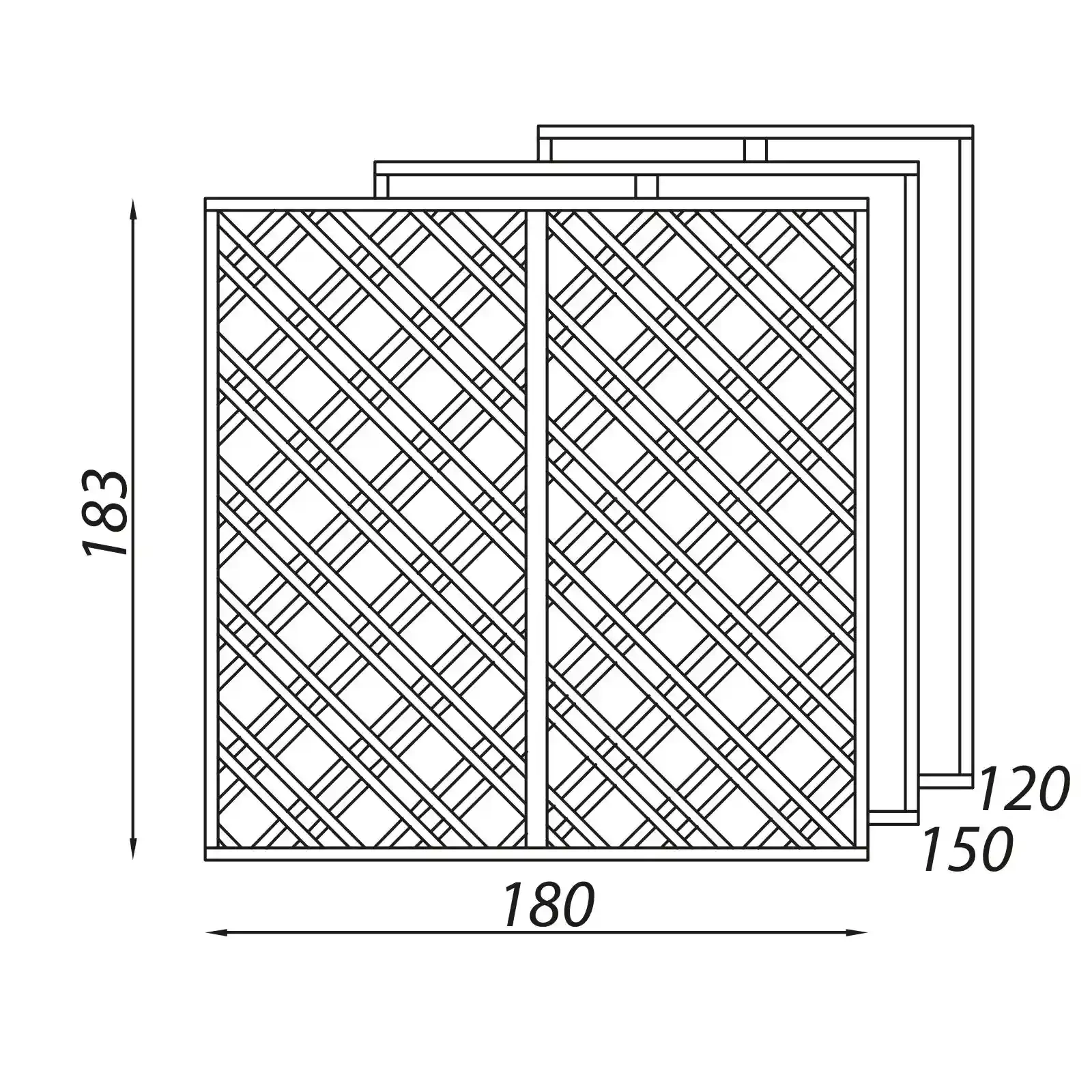 Traliccio Tartan 183 x 183 cm