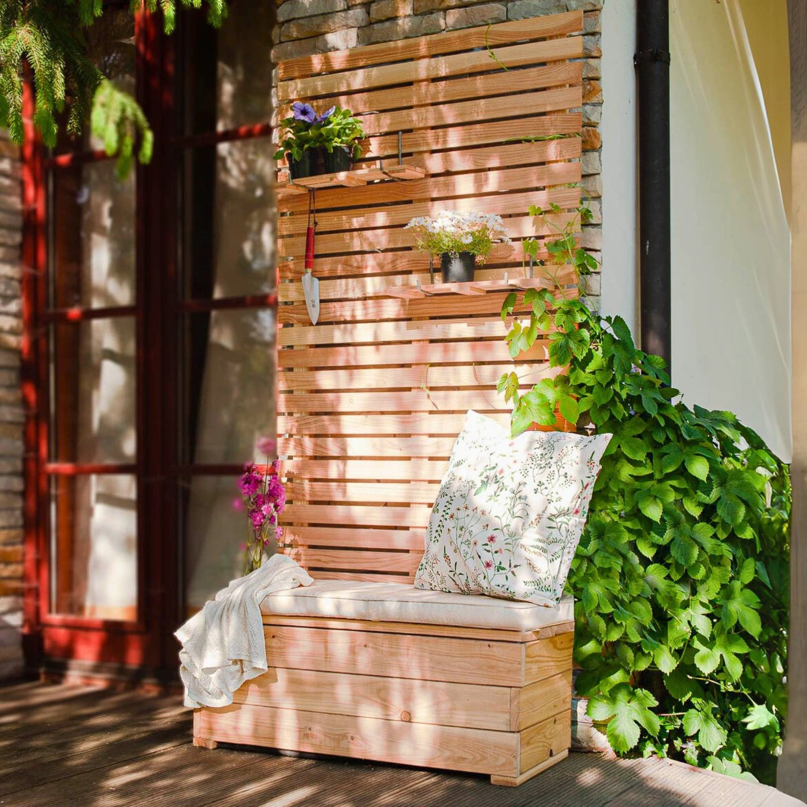 Larix planter with flap - Rene - h173x59x43