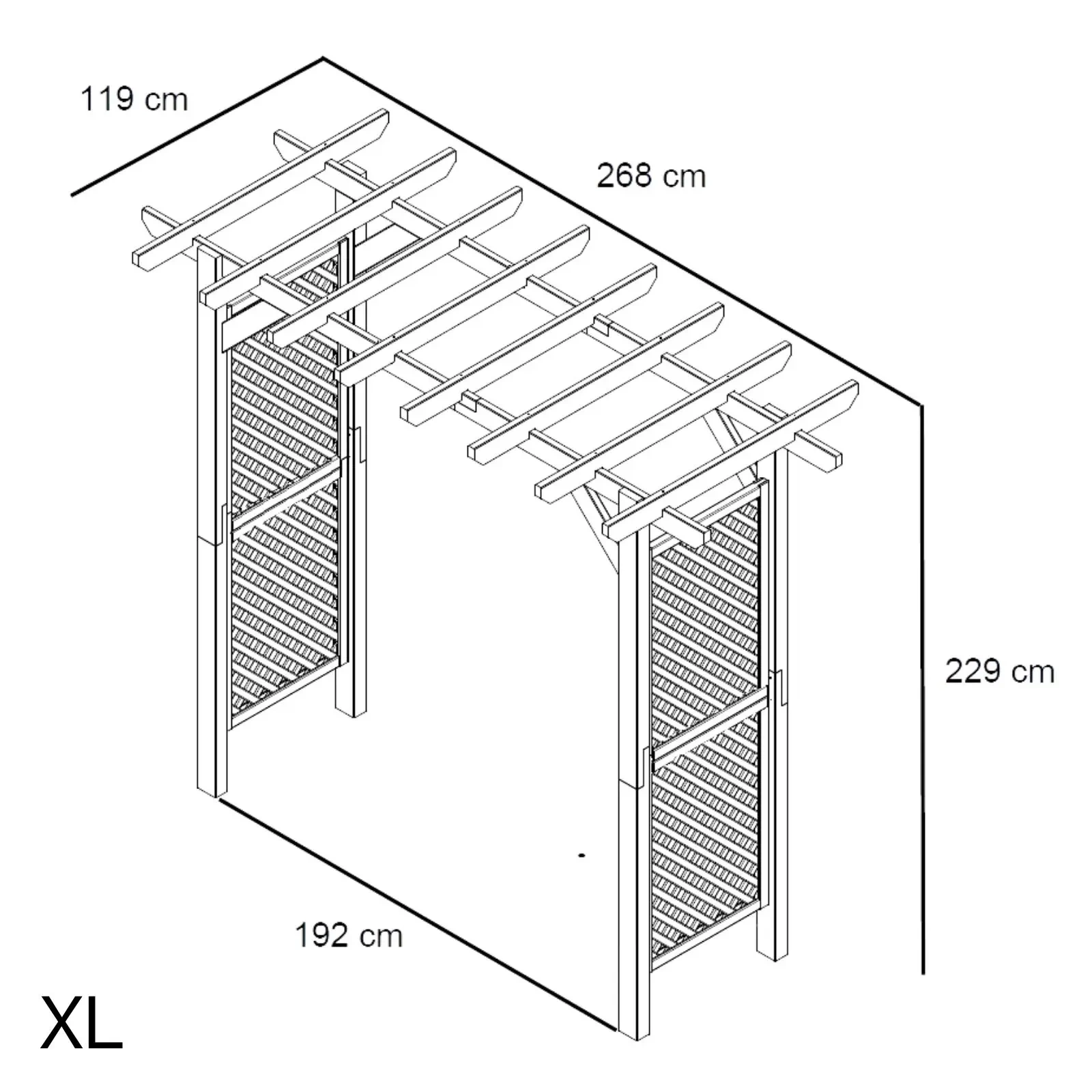 Pergola Henley Arch XL Classic h229x119x268cm
