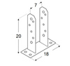 Post Holder Type TT for concrete base 9 cm