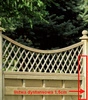 Squared timber 1.5 x 4.5 x 180 cm spacer for fences