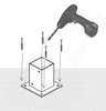 Post Holder Type TT for concrete base 9 cm