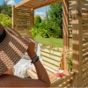 Milton Contemporary Corner Arbour