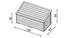 Large garden box for tools h76x152x63