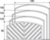 V fence with arch and windows. V h160/180/160x180