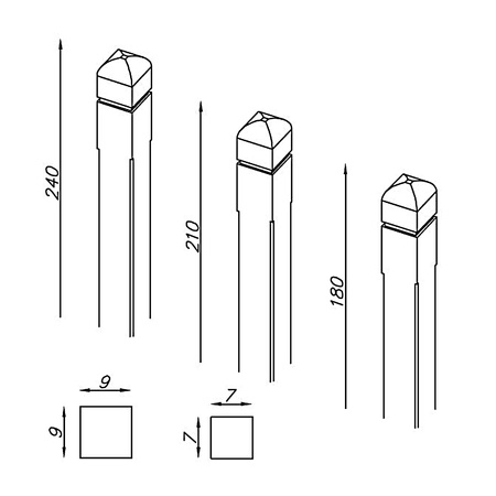 Fence Post - Lux Diamond Top