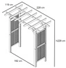 Henley Arch XL Contemporary pergola h229x119x268cm