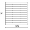 Ripon Fence Panel with Trellis h180 x 180 cm