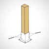 Metal Post Holder for Concrete 7 x 7 x 15 cm